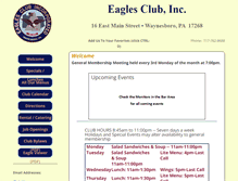 Tablet Screenshot of eaglesclubinc.org